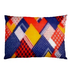 Background Fabric Multicolored Patterns Pillow Case (two Sides) by Nexatart