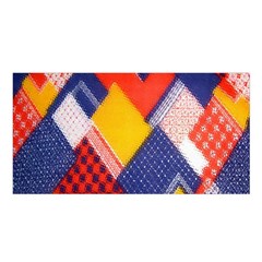 Background Fabric Multicolored Patterns Satin Shawl