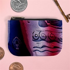 Background Fabric Patterned Blue White And Red Mini Coin Purses by Nexatart