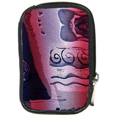 Background Fabric Patterned Blue White And Red Compact Camera Cases by Nexatart