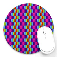 Background For Scrapbooking Or Other Patterned Wood Round Mousepads by Nexatart