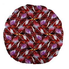 Background For Scrapbooking Or Other Shellfish Grounds Large 18  Premium Flano Round Cushions by Nexatart