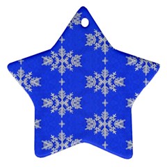 Background For Scrapbooking Or Other Snowflakes Patterns Star Ornament (two Sides) by Nexatart