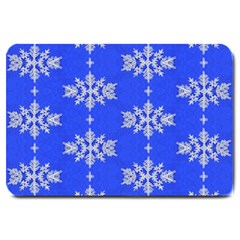 Background For Scrapbooking Or Other Snowflakes Patterns Large Doormat  by Nexatart