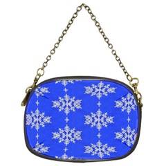 Background For Scrapbooking Or Other Snowflakes Patterns Chain Purses (two Sides)  by Nexatart