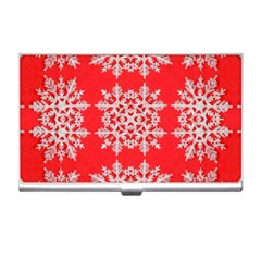 Background For Scrapbooking Or Other Stylized Snowflakes Business Card Holders by Nexatart