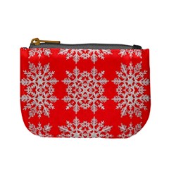 Background For Scrapbooking Or Other Stylized Snowflakes Mini Coin Purses by Nexatart