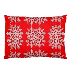 Background For Scrapbooking Or Other Stylized Snowflakes Pillow Case (two Sides) by Nexatart