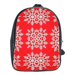 Background For Scrapbooking Or Other Stylized Snowflakes School Bags (xl)  by Nexatart