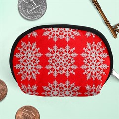 Background For Scrapbooking Or Other Stylized Snowflakes Accessory Pouches (medium)  by Nexatart