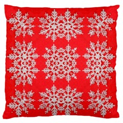 Background For Scrapbooking Or Other Stylized Snowflakes Large Flano Cushion Case (one Side) by Nexatart