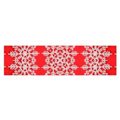 Background For Scrapbooking Or Other Stylized Snowflakes Satin Scarf (oblong) by Nexatart