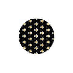 Background For Scrapbooking Or Other With Flower Patterns Golf Ball Marker (4 Pack) by Nexatart