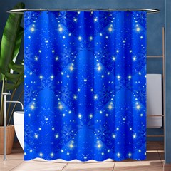 Background For Scrapbooking Or Other With Snowflakes Patterns Shower Curtain 60  X 72  (medium)  by Nexatart