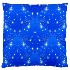 Background For Scrapbooking Or Other With Snowflakes Patterns Large Cushion Case (two Sides) by Nexatart