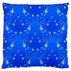 Background For Scrapbooking Or Other With Snowflakes Patterns Large Flano Cushion Case (two Sides) by Nexatart