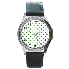 Saint Patrick Motif Pattern Round Metal Watch