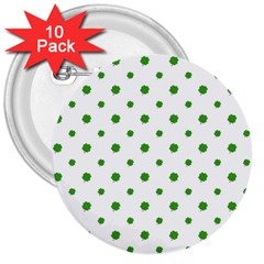 Saint Patrick Motif Pattern 3  Buttons (10 pack) 