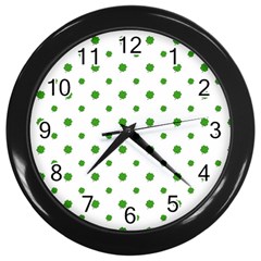 Saint Patrick Motif Pattern Wall Clocks (Black)