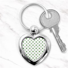 Saint Patrick Motif Pattern Key Chains (Heart) 