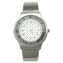 Saint Patrick Motif Pattern Stainless Steel Watch