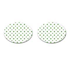 Saint Patrick Motif Pattern Cufflinks (Oval)