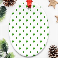 Saint Patrick Motif Pattern Oval Ornament (Two Sides)