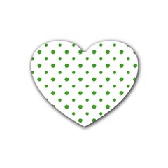 Saint Patrick Motif Pattern Rubber Coaster (Heart) 