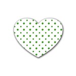 Saint Patrick Motif Pattern Heart Coaster (4 pack)  Front