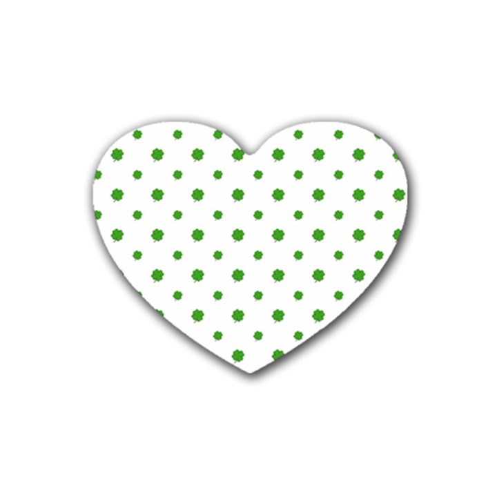 Saint Patrick Motif Pattern Heart Coaster (4 pack) 