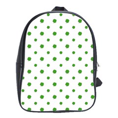 Saint Patrick Motif Pattern School Bags(large)  by dflcprints