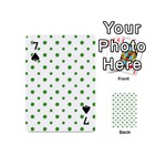 Saint Patrick Motif Pattern Playing Cards 54 (Mini)  Front - Spade7