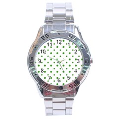 Saint Patrick Motif Pattern Stainless Steel Analogue Watch