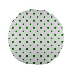 Saint Patrick Motif Pattern Standard 15  Premium Flano Round Cushions by dflcprints