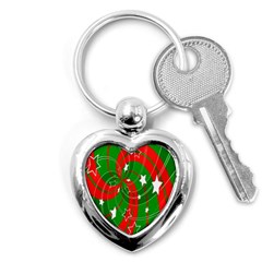 Background Abstract Christmas Key Chains (heart)  by Nexatart