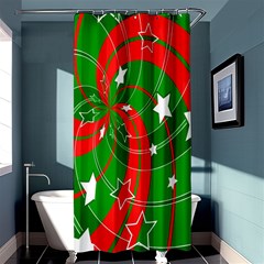 Background Abstract Christmas Shower Curtain 36  X 72  (stall)  by Nexatart