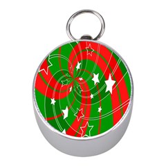 Background Abstract Christmas Mini Silver Compasses by Nexatart