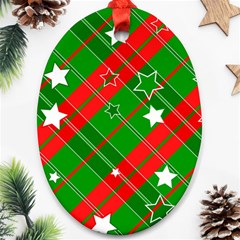 Background Abstract Christmas Oval Ornament (two Sides) by Nexatart