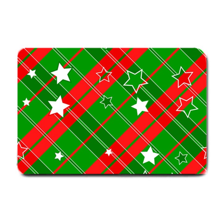 Background Abstract Christmas Small Doormat 