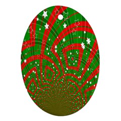 Background Abstract Christmas Pattern Ornament (oval) by Nexatart