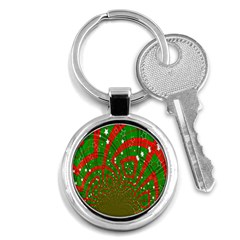 Background Abstract Christmas Pattern Key Chains (round)  by Nexatart