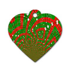 Background Abstract Christmas Pattern Dog Tag Heart (two Sides) by Nexatart