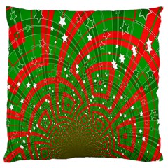 Background Abstract Christmas Pattern Large Flano Cushion Case (one Side) by Nexatart