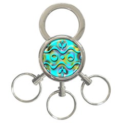 Background Braid Fantasy Blue 3-ring Key Chains by Nexatart