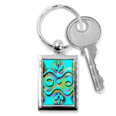 Background Braid Fantasy Blue Key Chains (rectangle)  by Nexatart