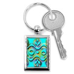 Background Braid Fantasy Blue Key Chains (Rectangle)  Front