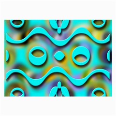 Background Braid Fantasy Blue Large Glasses Cloth (2-side) by Nexatart