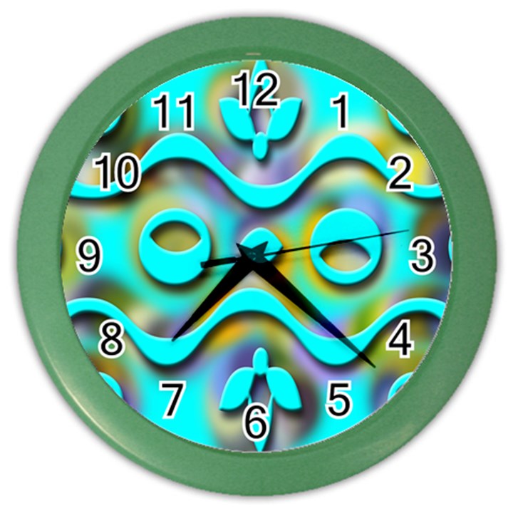 Background Braid Fantasy Blue Color Wall Clocks