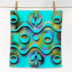 Background Braid Fantasy Blue Face Towel by Nexatart