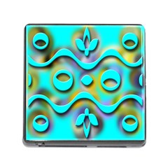 Background Braid Fantasy Blue Memory Card Reader (square) by Nexatart